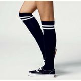 Urban Classics - Zwarte Dames Knie Sokken - 2 Paar - 97% Polyester, 3% Elastaan