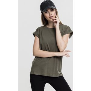Urban Classics - Extended Shoulder Dames T-shirt - Zwart