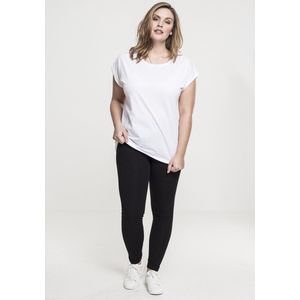 Urban Classics Extended shoulder Dames T shirt Wit