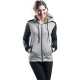 Urban Classics - Diamond Zip Hoodie - Zwart - Synthetisch Leer - Polyester