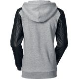 Urban Classics - Diamond Zip Hoodie - Zwart - Synthetisch Leer - Polyester