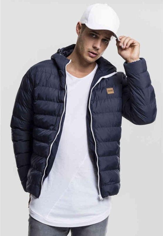 URBAN CLASSICS Winterjacke "Urban Classics Herren Basic Bubble Jacket", (1 St.), mit Kapuze