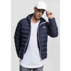 Urban Classics - Basic Bubble - Gewatteerde Donsjack - Met Capuchon - Zwart