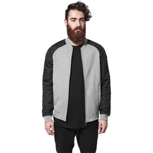 Urban Classics Diamond nylon sweatjack voor heren, Grijs/Zwart