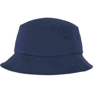 Flexfit - Flexfit Cotton Twill Bucket Hat navy one size Hoed - Vissershoed - Blauw