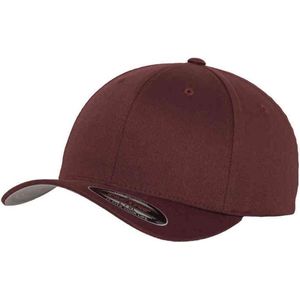 Flexfit Unisex Wooly Combed Cap, dames en heren baseballpet, verkrijgbaar in meer dan 20 kleuren, maten XS/S - XXL, kastanjebruin, XS/S