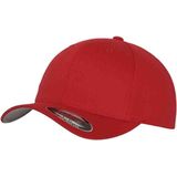 Flexfit Wooly Combed Baseball Cap Unisex, Rood, XS-S