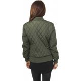Urban Classics - Diamond Quilt Nylon Jacket - Groen
