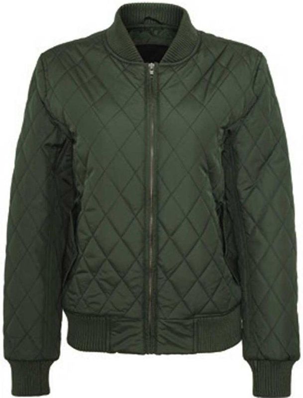 Urban Classics Diamond Quilt Nylon Jacket Groen