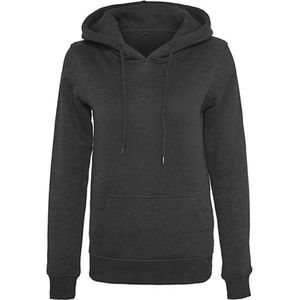 Build Your Brand - Heavy Hoodie - Dames Hoodie - Charcoal - 65% Katoen / 35% Polyester
