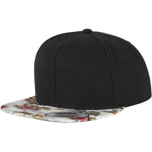 Flexfit Unisex Floral Snapback Cap, dames en heren, verkrijgbaar in 2 kleuren, eenheidsmaat, munt, Eén maat