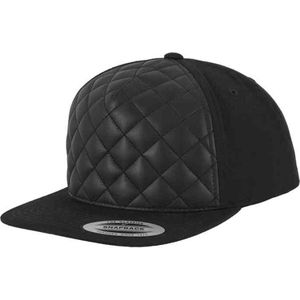 Flexfit - Diamond Quilted Snapback black one size Snapback Pet - Zwart