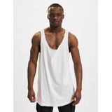 Klassieke Tanktop - Losse Pasvorm - Open Randen - Afgeronde Zoom