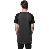 Urban Classics - Shaped Raglan Long Heren T-shirt - Grijs Zwart