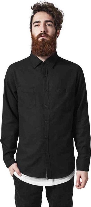 Urban Classics - Checked Flanell Overhemd - Zwart