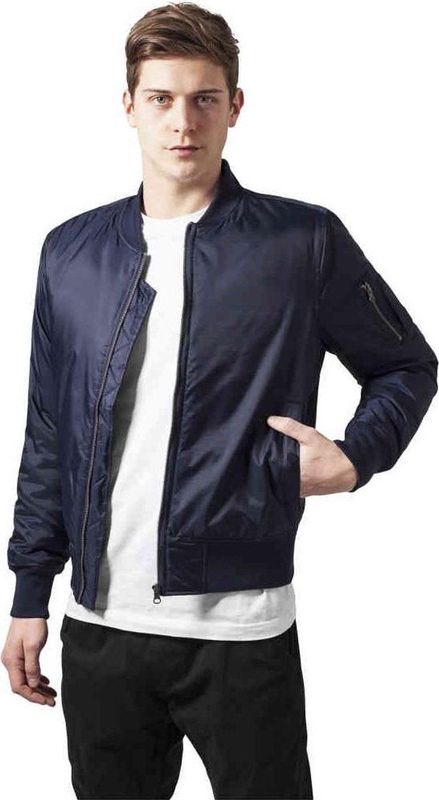 Urban Classics - Basic Bomber - Herenjas - Marineblauw - 1 stuk