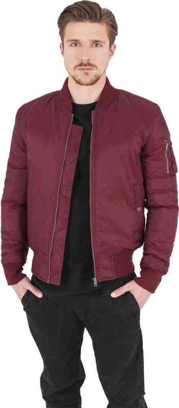 Urban Classics Basic Bomber jacket Rood