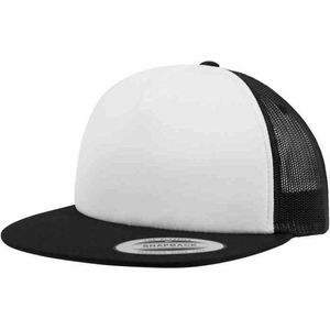 Flexfit - Foam Trucker with White Front blk/wht/blk one size Trucker pet - Zwart/Wit