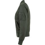 Urban Classics Damen Bomber Jacke Ladies Basic Bomber Jacket Olive