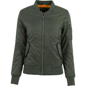 Urban Classics Damen Bomber Jacke Ladies Basic Bomber Jacket Olive