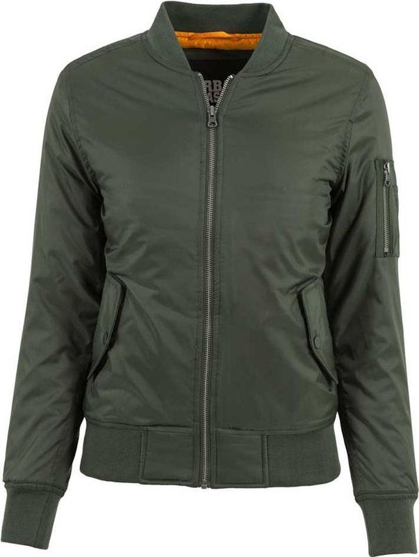 Urban Classics Damen Bomber Jacke Ladies Basic Bomber Jacket Olive