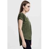 Urban Classics - Shaped Spray Dye Shirt - Groen