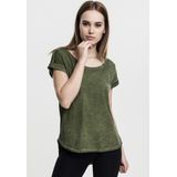 Urban Classics - Shaped Spray Dye Shirt - Groen