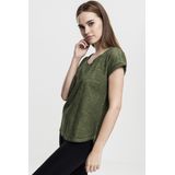 Urban Classics - Shaped Spray Dye Shirt - Groen