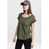 Urban Classics - Shaped Spray Dye Shirt - Groen