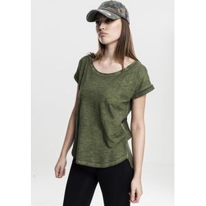 Urban Classics - Shaped Spray Dye Shirt - Groen