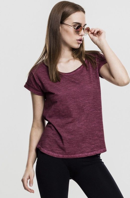 Urban Classics - Shaped Spray Dye Shirt - Rood