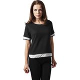 Urban Classics - Terry Mesh - Dames T-shirt - Zwart/Wit