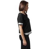 Urban Classics - Terry Mesh Dames T-shirt - Zwart Wit