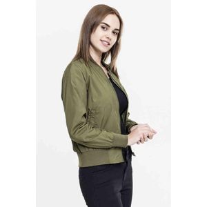 Urban Classics Damen Bomber Jacke Ladies Light Bomber Jacket Olive