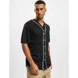 Urban Classics - Overhemd - Zwart/Wit - Baseball