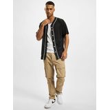 Urban Classics - Overhemd - Zwart/Wit - Baseball
