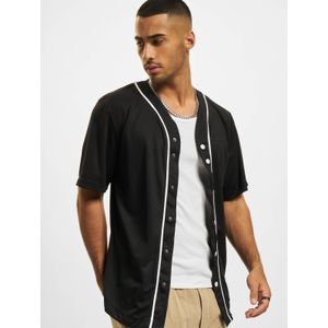 Urban Classics - Overhemd - Zwart/Wit - Baseball