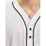 Urban Classics - Heren Baseball Jersey - Casual Sportshirt - Wit - 100% Polyester