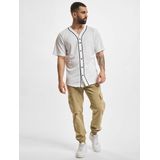Urban Classics - Heren Baseball Jersey - Casual Sportshirt - Wit - 100% Polyester