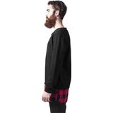 Urban Classics - Long Flanell Bottom Open Edge Sweater/trui - Zwart