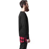 Urban Classics - Long Flanell Bottom Open Edge Sweater/trui - Zwart