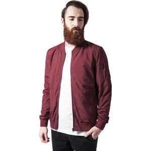Urban Classics - Light Bomber Jas - Rood - 100% Polyester - Onderhoudsvriendelijk
