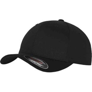 Flexfit Wooly Combed Baseball Cap Unisex, zwart/zwart, L-XL