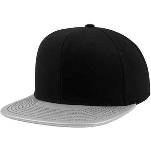 Flexfit - Metallic Visor Snapback silver one size Snapback Pet - Zilverkleurig