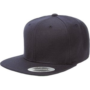 Flexfit Classic Snapback Cap, muts, unisex pet voor dames en heren, in vele kleuren, Donker Marineblauw, One Size