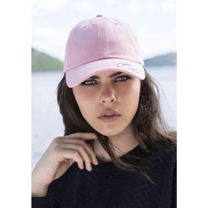 Yupoong Flexfit Low Profile Cotton Twill Unisex 6 Panel Baseball Cap met messing sluiting, Roze