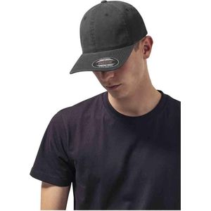 Flexfit Uniseks kledingstuk Washed Cotton Dad Hat caps, zwart, S/M