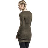 Urban Classics - Long Widenecker - Gebreide Trui - Olijf - 100% Polyacryl