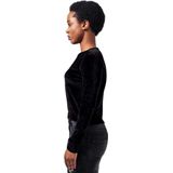 Urban Classics - Short Velvet Crew Sweater trui - Zwart
