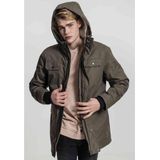 Urban Classics - Heavy Cotton Parka - Jas - Olijf - Sherpa-voering